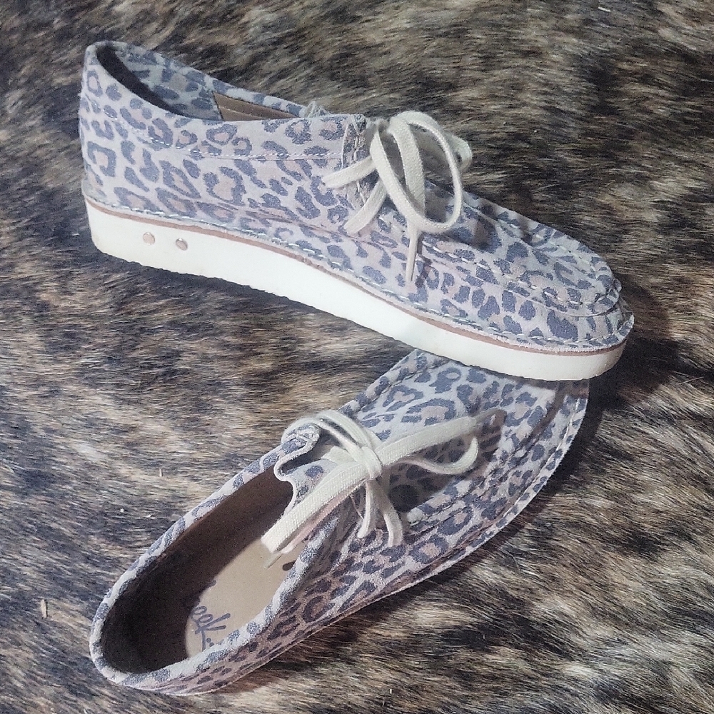 Beek Leopard Print Flats with Cream Accents